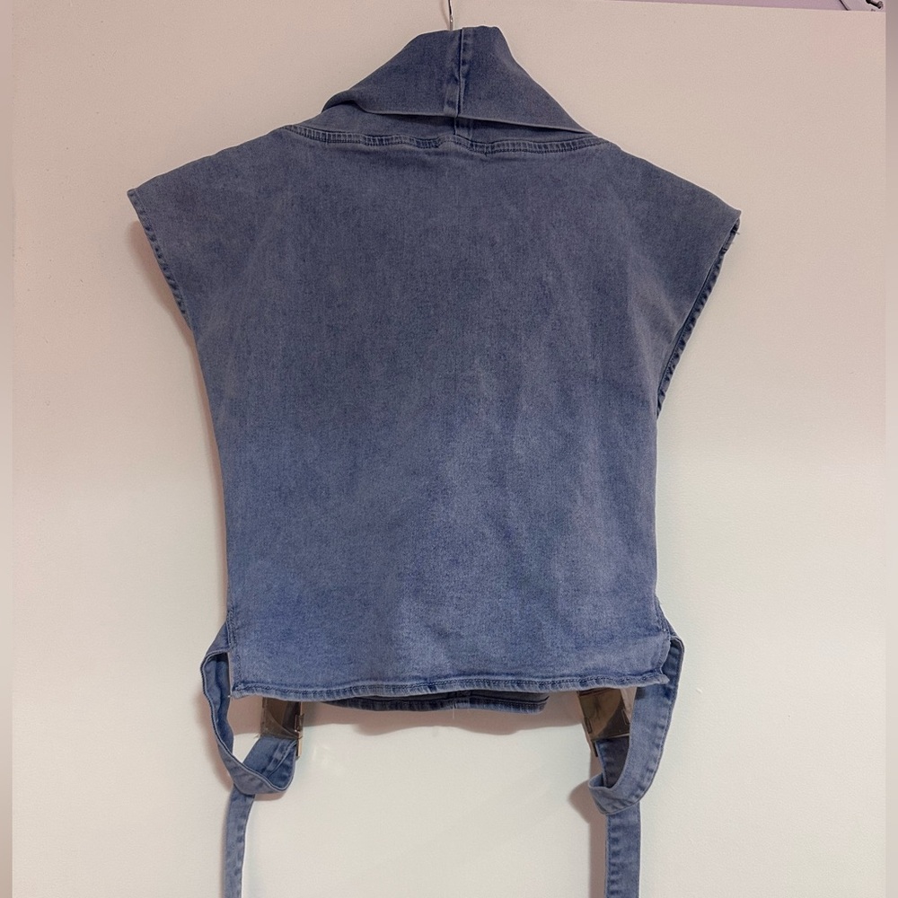 Micas Sleeveless Denim Top NWT - Picture 3 of 5